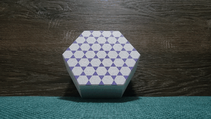 verhexen würfel box by rook730 werkzeuge veranstalter würfelbox fall mantel hexagon lager einrasten deckel dnd dndwürfelhalter no unterstützung erforderlich 3d print model - Mito3D