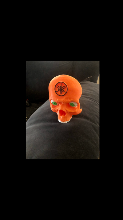 yamaha mt skull universal phone holder remixed by fpv fly household decor mt09 3d print model - Mito3D