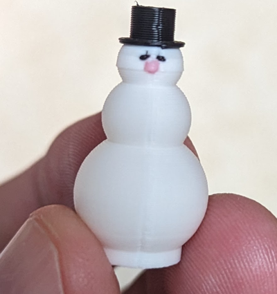 semplice pupazzo neve by klem k domestico arredamento giocattolo 3d print model - Mito3D