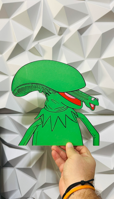 kermit xenomorfo by williams industrias casa decoración xeno decorado decoraciones hogar cocina muppet extraterrestre extraterrestres película monstruo navidad 3d print model - Mito3D