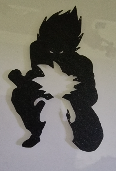 dragonball 2d wall art by thewallartguy models goku wallart dragonballgt 3d print model - Mito3D