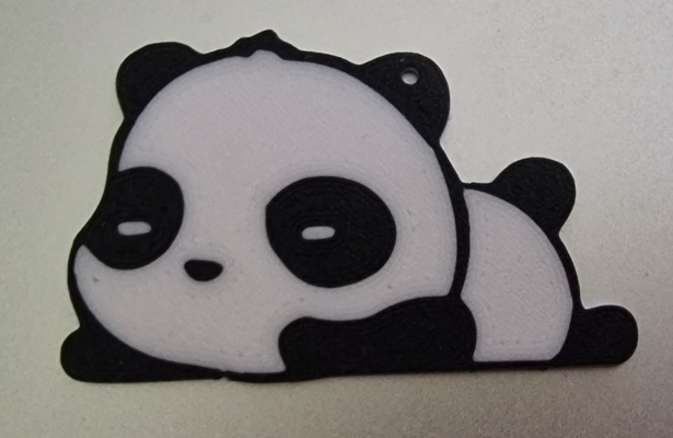 fofa panda 2d parede arte by thewallartguy modelos 3d print model - Mito3D