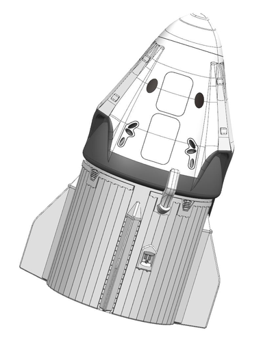 spacex continuar cápsula by attv85 pasatiempo bricolaje diy vehiculos espacio 2024 3d print model - Mito3D