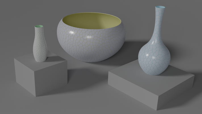 ice-crack craquelure vase by dortumnd-reus art models grasshopper model 3d print model - Mito3D