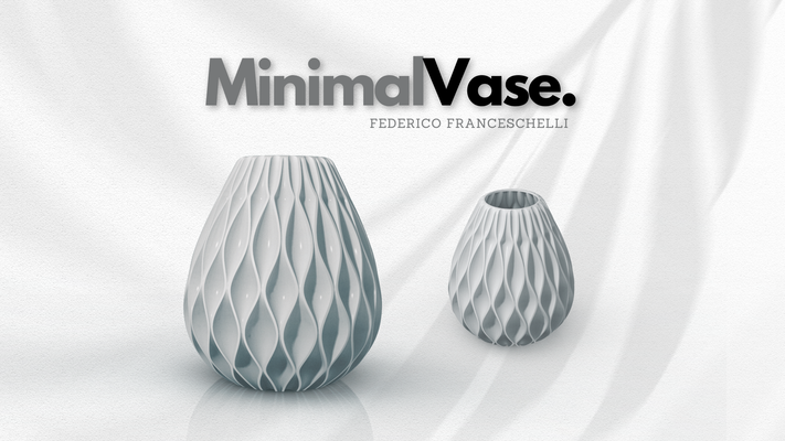minimal vase by franceschellifederico household decor kitchen flower cup accessories 3d print model - Mito3D