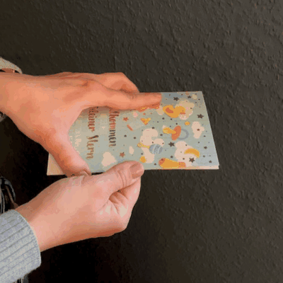 überraschend schmetterling print place by dasluk spielzeuge spiele spielzeug geschenk geschenkkarte rotierend printinplace fliegend open source überraschung gummiband onshape 3d print model - Mito3D