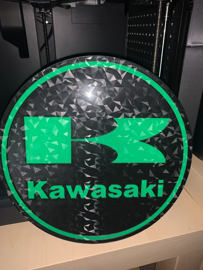kawasaki led lightbox by gare-sb art signs & logos 3d print model - Mito3D