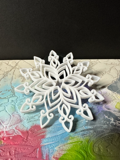 fiocco neve mandala by freddo domestico festività sottobicchiere natale decorazione albero decorazioni ornamento geometrico 3d print model - Mito3D