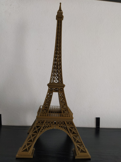 eiffel tower 1 3 or 4 parts can be printed big by thewallartguy art sculptures toureiffel eiffeltower theeiffeltower torre torreeiffel eiffeltowerparis 3d print model - Mito3D