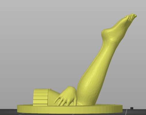 mulher pernas parede gancho 2 versões buracos by thewallartguy arte modelos 3d print model - Mito3D