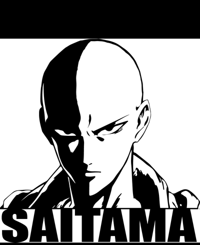 1 soco homem saitama by thewallartguy arte 2d homem só anime manga parede 3d print model - Mito3D
