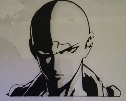 1 soco homem saitama v2 texto by thewallartguy arte 2d homem só anime manga 3d print model - Mito3D