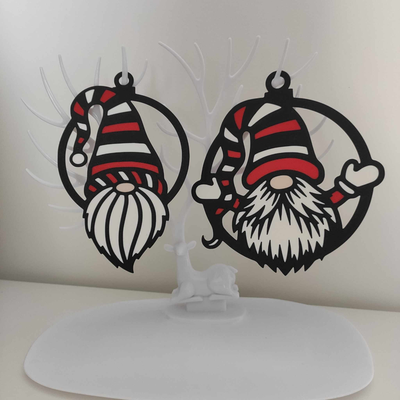 noël balle gnome by satisfaits ménage festivités boule noel 2023 décoration maison d'intérieur sapin ornements christmastreedecoration 3d print model - Mito3D