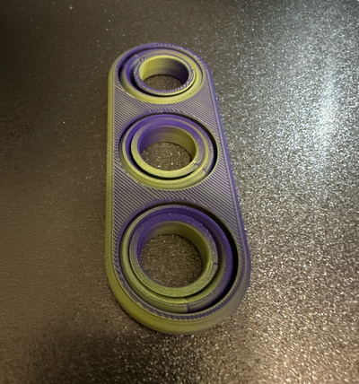 3 bearing fidget - print in place remixed by bdwilson toys & games spinner printinplace 3d print model - Mito3D
