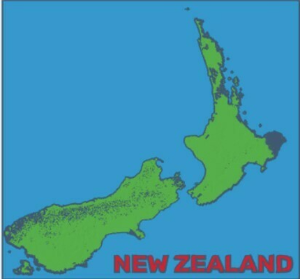 map of zealand by 3dprintedinspain art models newzealand 3d 3dprinting ocean land 3d print model - Mito3D