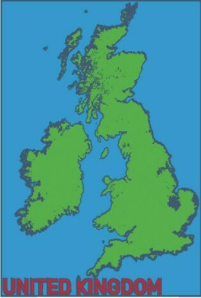 map of united kingdom by 3dprintedinspain art models land ocean geography world water uk 3d print model - Mito3D