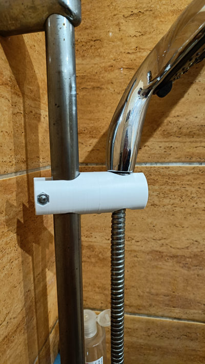 showerhead holder by markyzek miniatures shower handle bathroom showerheadholder 3d print model - Mito3D