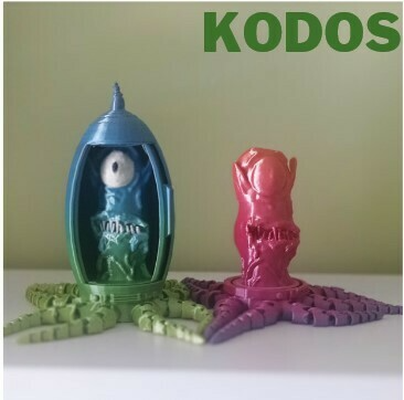 kodos extraterrestre simpsons by 3dprintedinspain miniaturas criaturas america tv impresión in sitio articulado divertido 3d print model - Mito3D