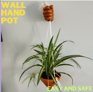 wall hand pot by 3dprintedinspain household garden decoration plants 3D print model - Mito3D