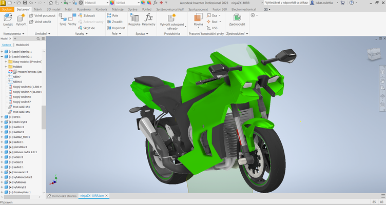kawasaki ninja zx10-rr by lukou hobby & diy vehicles motorbike green sport 3d print model - Mito3D