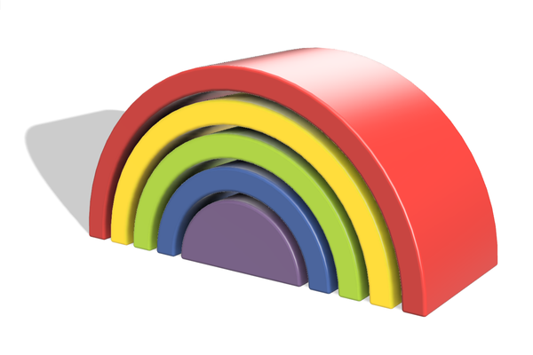montessori rainbow by pecharovakarolina education models baby 3d print model - Mito3D
