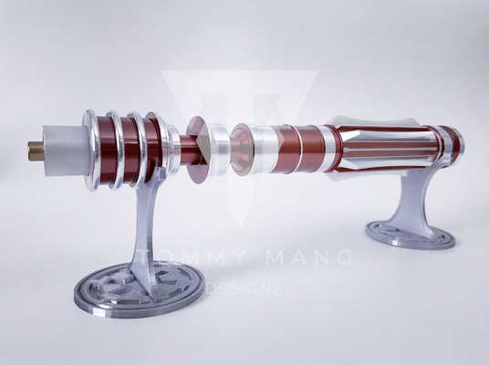lightsaber display stand galactic empire by tommy mang designs props & cosplays star wars holder hilt symbol emperial 4th be 3d print model - Mito3D