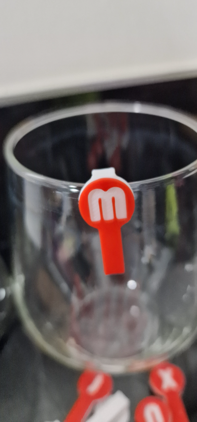 bicchiere marcatori segnalibri de vasos by quiquecrimson domestico festività pennarello vaso marca 3d print model - Mito3D