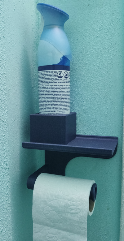 toilette papier halter unterstützung slot parfüm neu gemischt by womacka haushalt haus modelle toilettenpapier klopapierhalterung wc 3d print model - Mito3D
