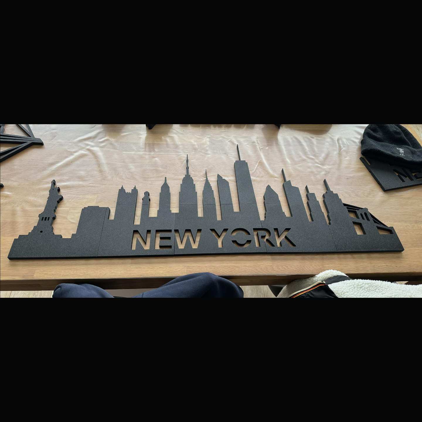 horizon york ville nyc 1 mètre multipart by guillaume76620 art modèles statue liberté brooklyn mur 3D print model - Mito3D