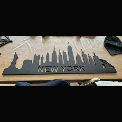 skyline york city nyc 1 meter multipart by guillaume76620 art models statue liberty brooklyn wall 3d print model - Mito3D