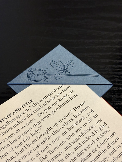 corner bookmark rose by stevo99 hobby & diy bookmarker bookmarks book books read reader reading accessory 3d print model - Mito3D
