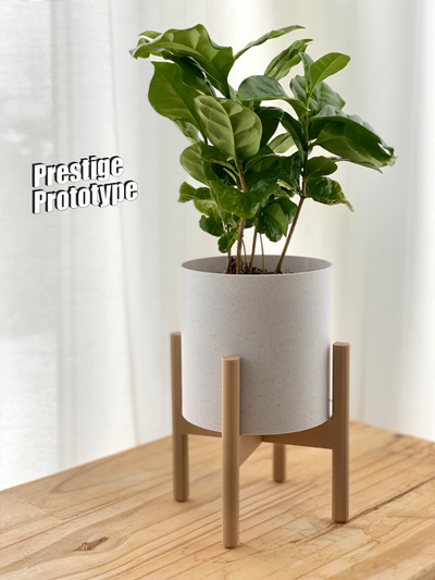 metà secolo moderno medio fioriera by prestigio prototipo domestico arredamento mcm design fiore pentola legna bambolotto bambu facile 3d print model - Mito3D