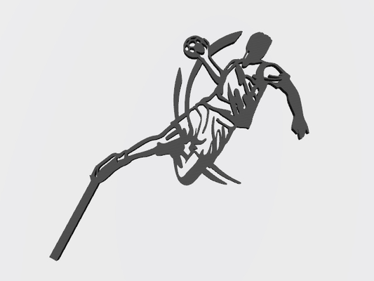 kuchen topper handball spieler by kanonier96 kunst zeichen logos 3d print model - Mito3D