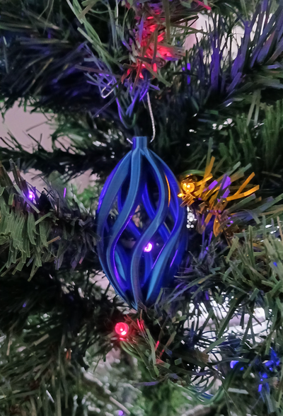 weihnachten ornament einfach to drucken by stria haushalt feierlichkeiten christus dekoration christamas baum ohrring 3d print model - Mito3D