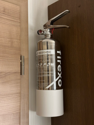wall mount firexo 2l fire extinguisher by user 3004694003 household house models 3d print model - Mito3D