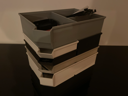 empilhável caixa by almirante ferramentas organizadores bandeja 3d print model - Mito3D