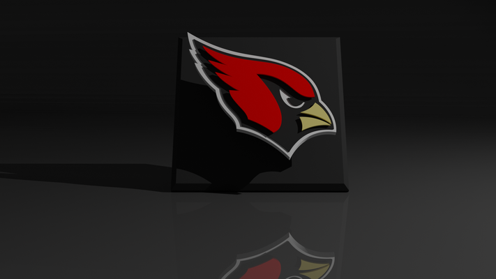 nfl arizona kardinaller yüzer logo işaret by hangar tasarımları sanat işaretler logolar futbol spor dalları renkli 3d print model - Mito3D