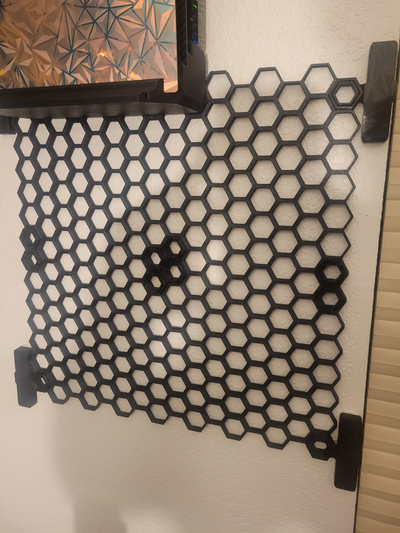 honeycomb storage wall 180x180 a1 mini by adh2013 tools organizers organization 3d print model - Mito3D