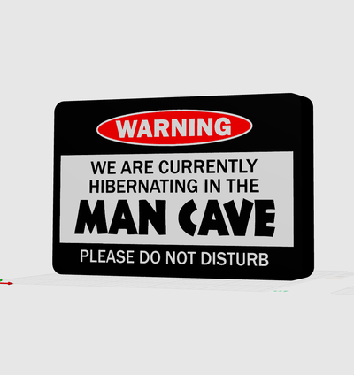 avvertimento uomo grotta luce scatola by jj3d stampe arte segni loghi 3d print model - Mito3D