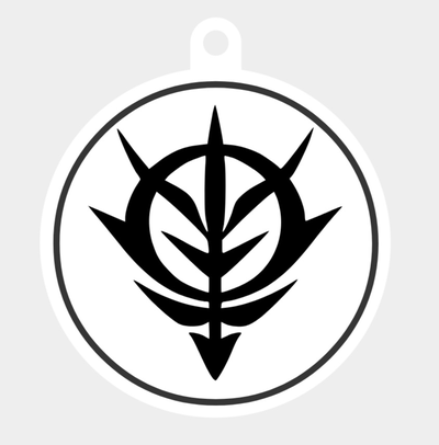 zeon logo by sellerac113 art coin & badges key chain keychain gundam 3d print model - Mito3D