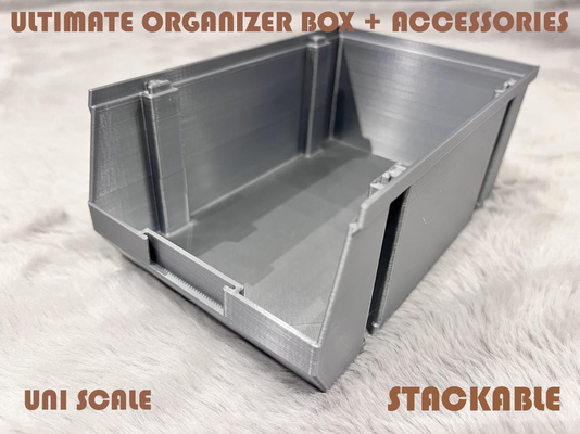box organizer z+ by vajcnerd tools organizers garage garden storage wall stackable 3d print model - Mito3D
