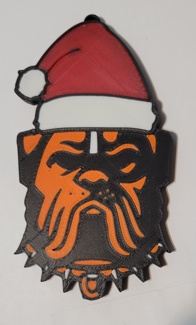 cleveland brauntöne weihnachten ornament by abonnieren haushalt dekor santa nfl fußball 3d print model - Mito3D