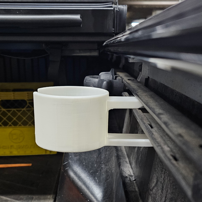 toyota tacoma tundra bedrail cup holder by fast3d hobby & diy vehicles beer coffee 3d print model - Mito3D