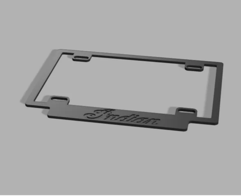 indian motorcycle license plate frame by fast3d hobby & diy vehicles 3d print model - Mito3D