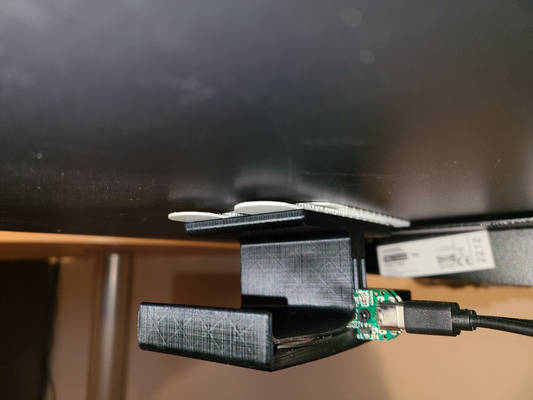 çift under desk qi doluyor kulaklık askı by karışık eşleşme ev halkı ofis 3d print model - Mito3D