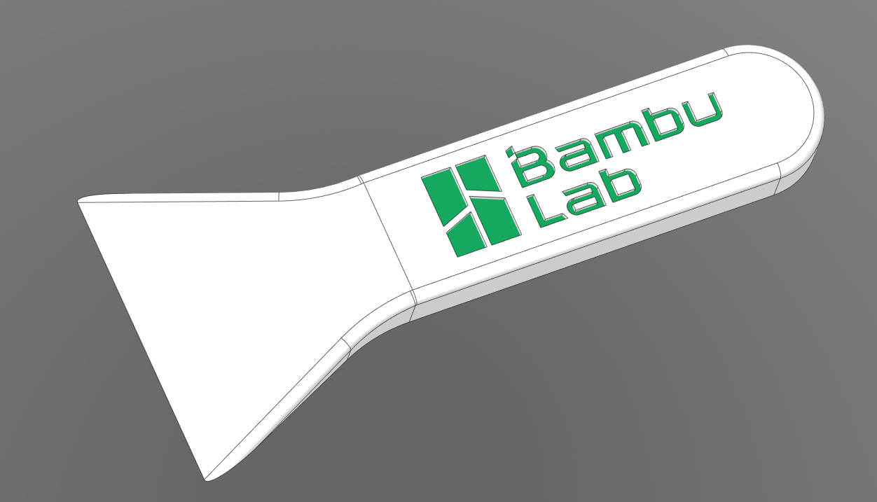 bambu laboratório raspador ferramenta by abóbora 3d impressora acessórios bambulab dual cor fácil impressão x1c p1p a1 mini 3D print model - Mito3D