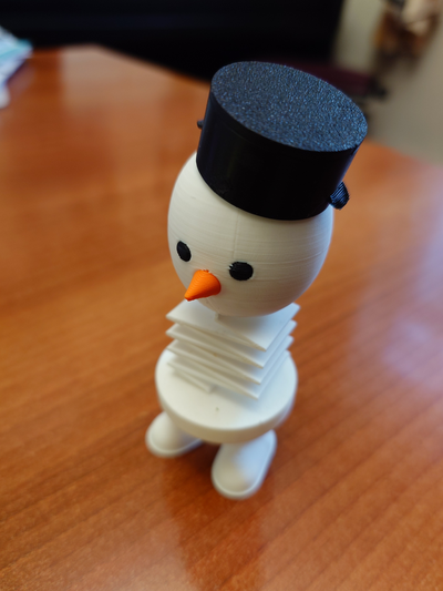 snow man remixé by georgi jouets jeux bonhomme neige noël décoration 3d print model - Mito3D