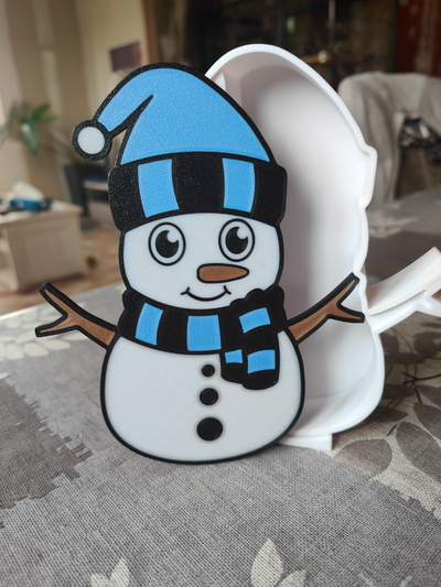 boite cadeau bonhome neige by jerome laffilée ménage décor noel 3d print model - Mito3D