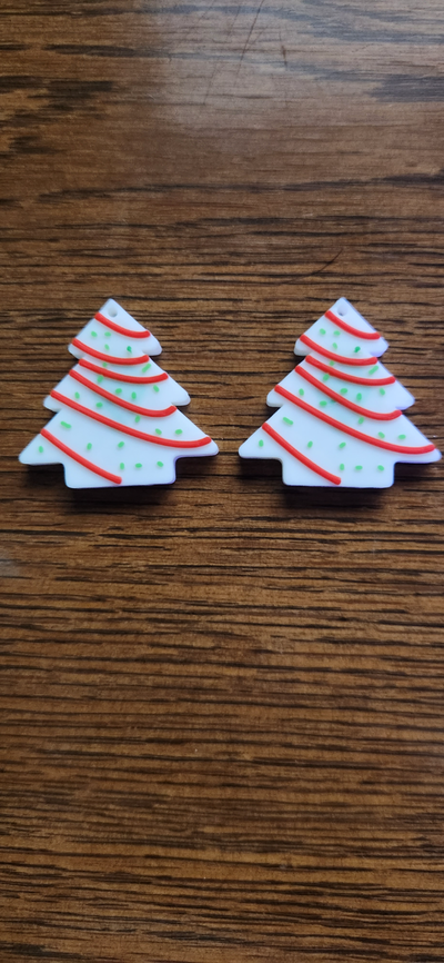 debbie xmas tree snack earring by adooley1684 fashion jewelry christmas 3d print model - Mito3D