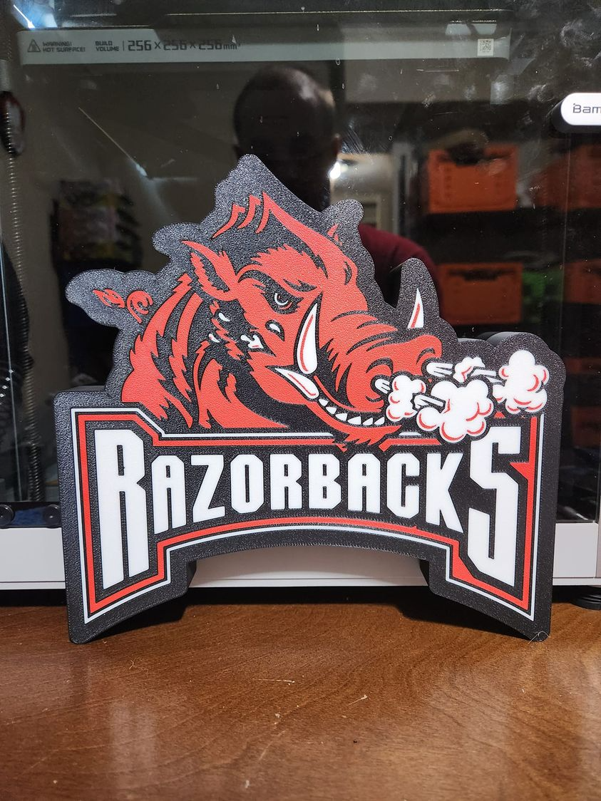 arkansas razorbacks by bromigo77 art signs & logos 3D print model - Mito3D